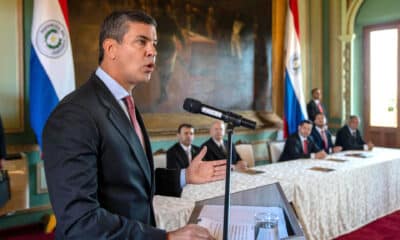 Fotografía cedida por la Presidencia de Paraguay del mandatario, Santiago Peña, en Asunción (Paraguay). EFE/Presidencia de Paraguay