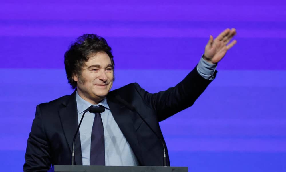 Fotografía de archivo del pasado 4 de diciembre del presidente de Argentina, Javier Milei, durante la Conferencia Política de Acción Conservadora (CPAC) en Buenos Aires (Argentina). EFE/ Juan Ignacio Roncoroni