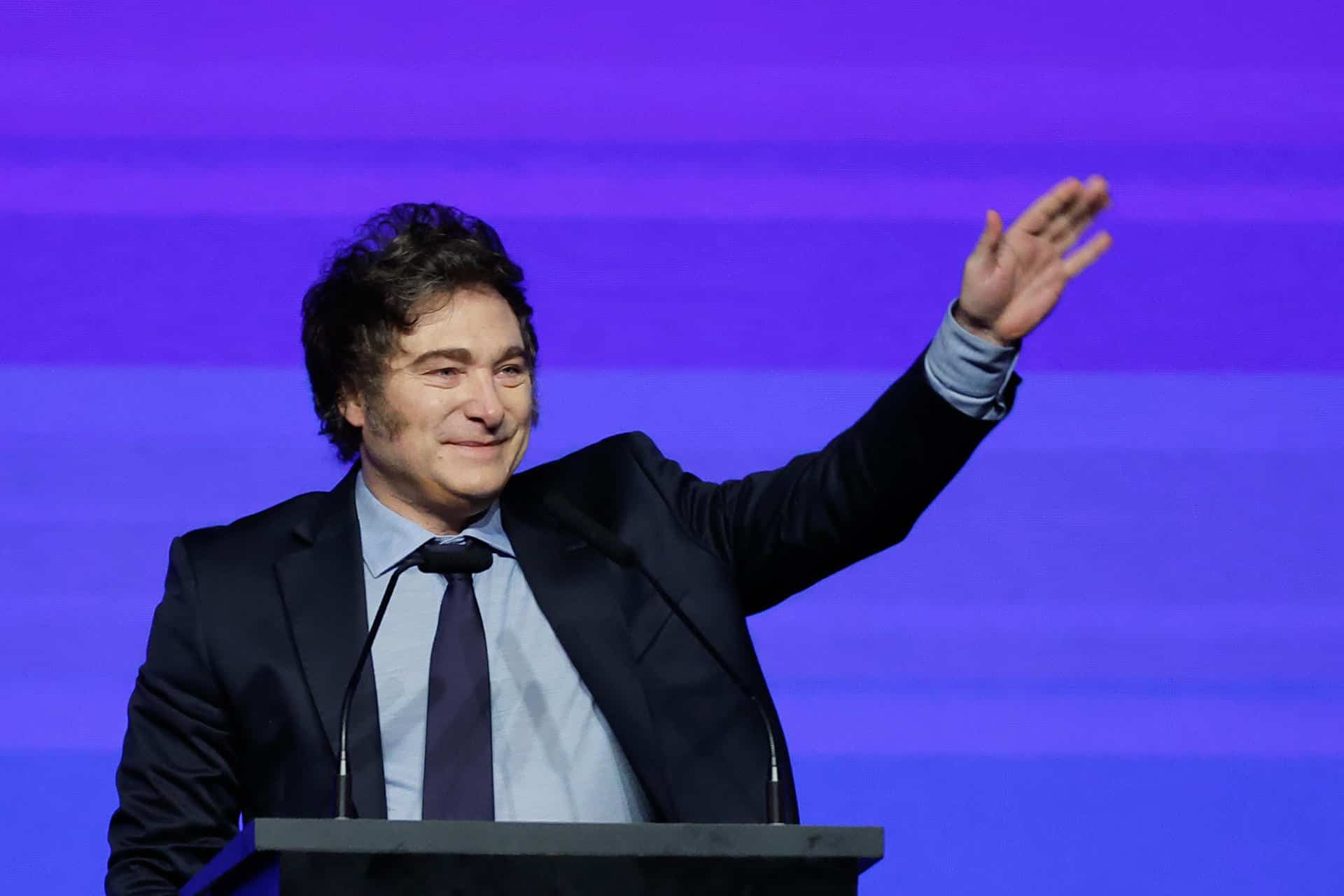 Fotografía de archivo del pasado 4 de diciembre del presidente de Argentina, Javier Milei, durante la Conferencia Política de Acción Conservadora (CPAC) en Buenos Aires (Argentina). EFE/ Juan Ignacio Roncoroni