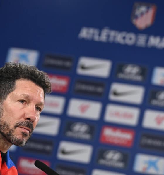 Simeone, durante la rueda de prensa de este miércoles. EFE/ Fernando Villar