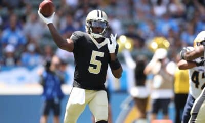 Fotografía de archivo en la que se registró al mariscal de campo Teddy Bridgewater, al actuar para los New Orleans Saints, durante un partido de la NFL, en Carson (CA, EE.UU.). EFE/Peter Joneleit