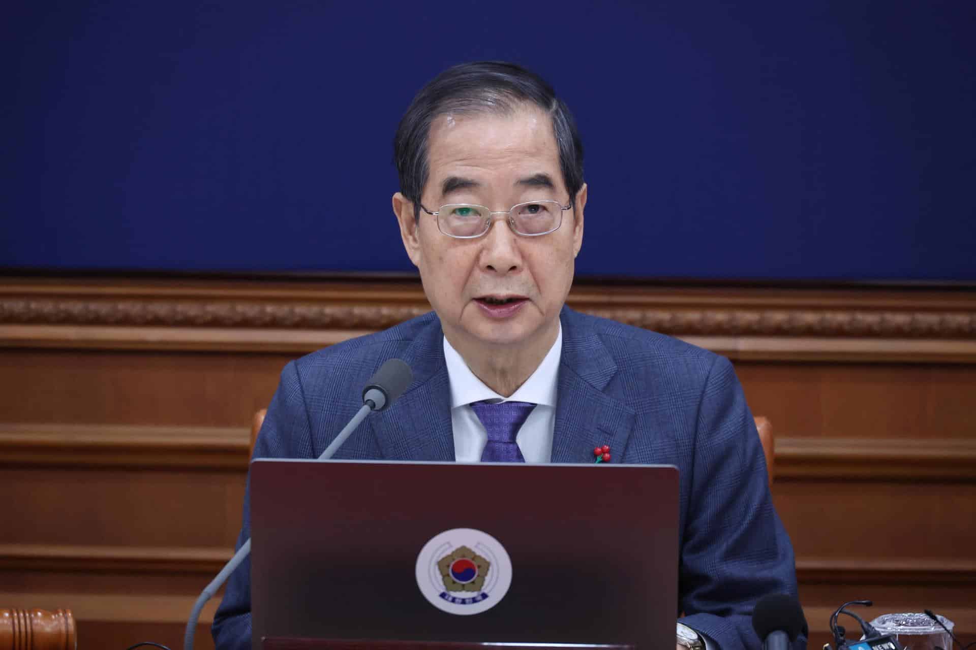 El presidente interino de Corea del Sur, Han Duck-soo, en una foto de archivo. EFE/EPA/YONHAP SOUTH KOREA OUT