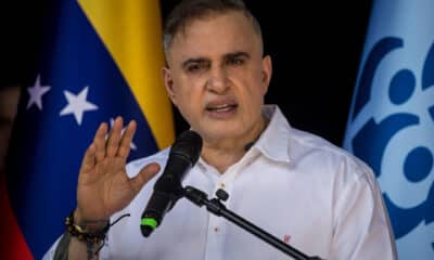 Fotografía de archivo del pasado 23 de octubre del fiscal general de Venezuela, Tarek William Saab, mientras ofrece declaraciones en un acto en Caracas (Venezuela). EFE/ Miguel Gutiérrez