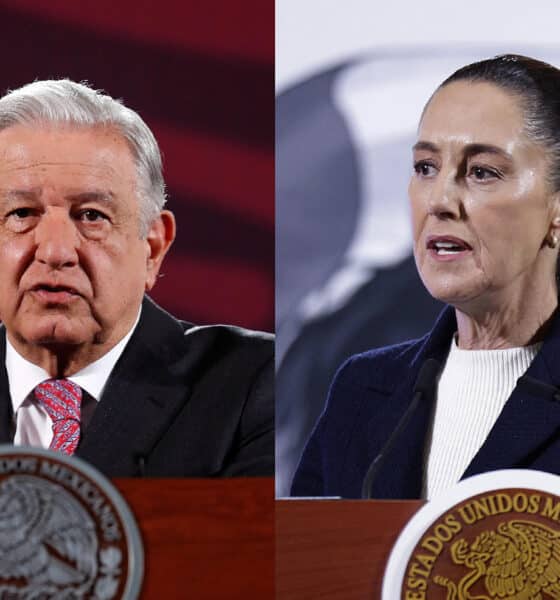 Combo de fotografías de archivo del expresidente mexicano Andrés Manuel López Obrador y la actual presidenta Claudia Sheinbaum durante diferentes actos protocolarios en la Ciudad de México (México). EFE/ Sáshenka Gutiérrez