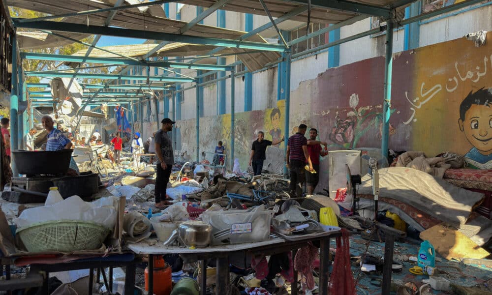 Edificio de Gaza atacado por Israel en una imagen reciente. EFE/ Str