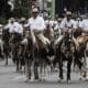 Caballistas participan en el tradicional desfile de caballos del Tope Nacional este jueves, en San José (Costa Rica). EFE/ Jeffrey Arguedas