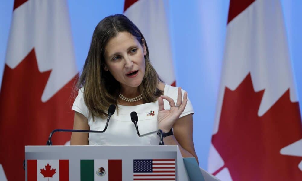 Fotografía de archivo donde aparece la ministra de Asuntos Globales de Canadá, Chrystia Freeland. EFE/José Méndez