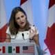 Fotografía de archivo donde aparece la ministra de Asuntos Globales de Canadá, Chrystia Freeland. EFE/José Méndez