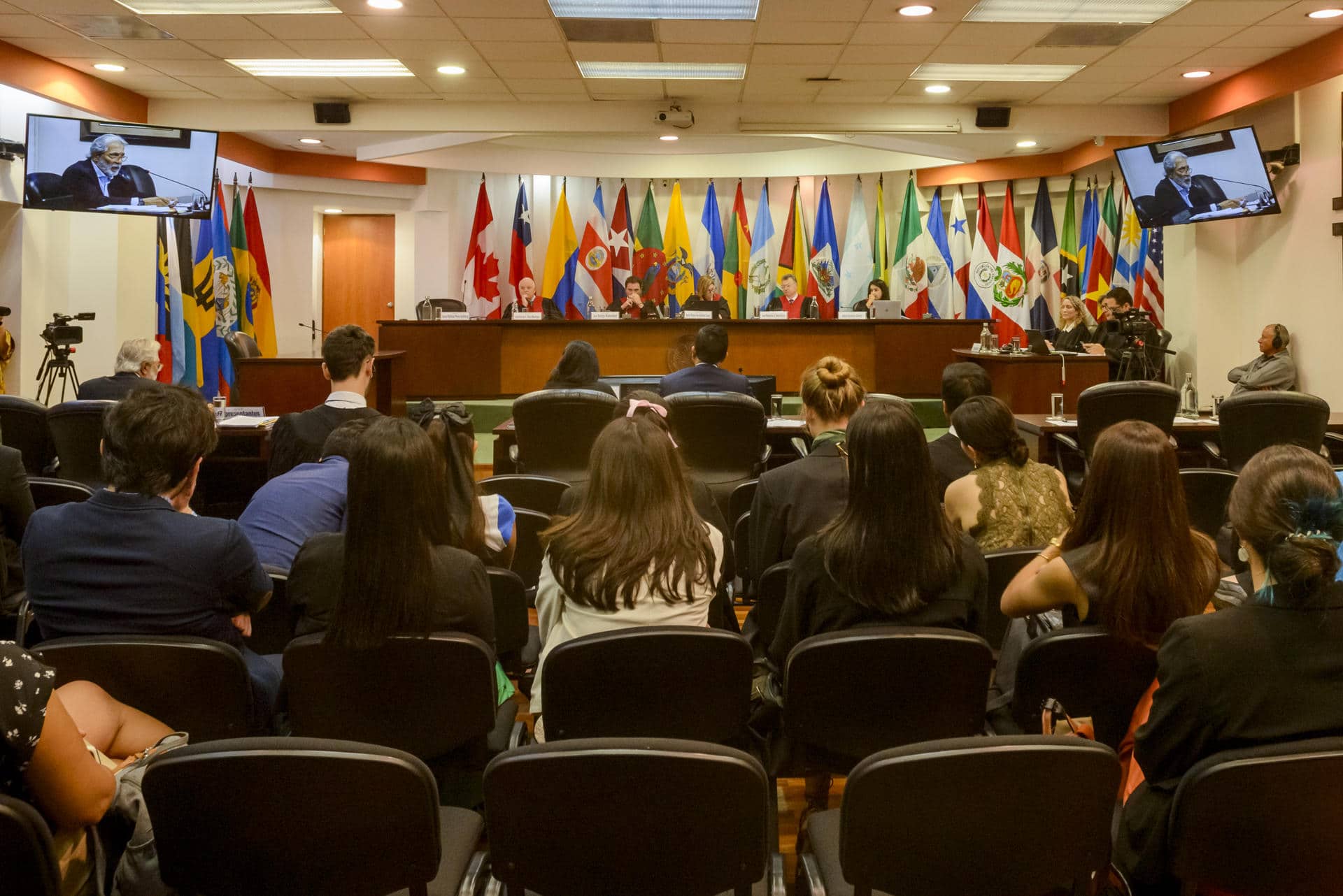 Fotografía general de una audiencia de la Corte Interamericana de Derechos Humanos (CorteIDH) en San José (Costa Rica). EFE/ Alexander Otarola