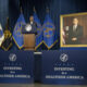 Fotografía del 14 de enero de 2025 cedida por el Departamento de Salud y Servicios Humanos (HHS) estadounidense, de su secretario Xavier Becerra, hablando junto a su retrato oficial en el Gran Salón del edificio Hubert H. Humphrey en Washington (Estados Unidos). EFE/ Amy Rossetti / Departamento de Salud y Servicios Humanos