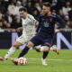 Óscar Mingueza, en el partido de este jueves ante el Real Madrid. EFE/Sergio Pérez