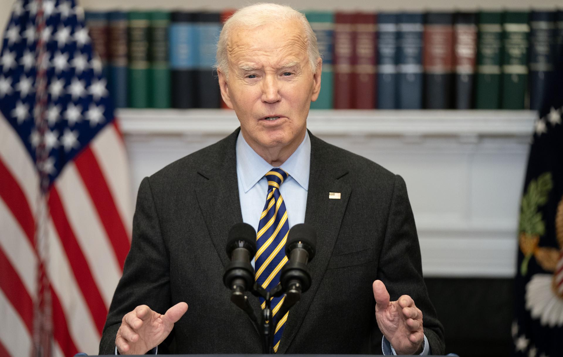 El presidente estadounidense Joe Biden pronuncia un discurso sobre economía, el 10 de enero de 2025. EFE/LEIGH VOGEL / POOL