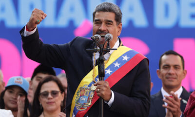 El líder chavista Nicolás Maduro pronuncia un discurso este viernes, en Caracas (Venezuela). EFE/ Ronald Peña R.