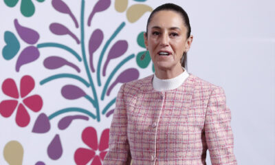 La presidenta de México, Claudia Sheinbaum, participa en una rueda de prensa este jueves, en el Palacio Nacional en Ciudad de México (México). EFE/ Mario Guzmán