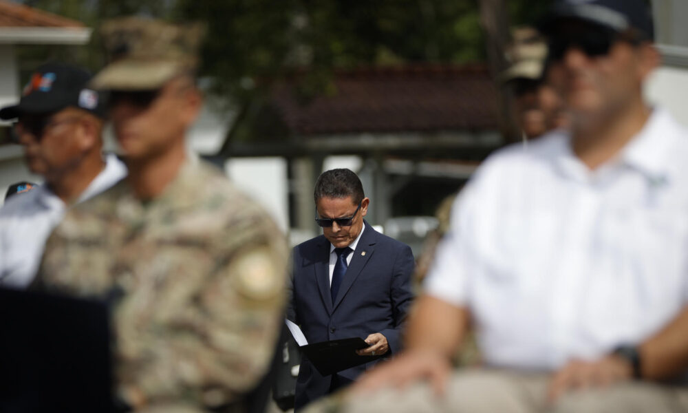 El ministro de Seguridad Pública de Panamá, Frank Ábrego, asiste a una rendición de cuentas este lunes, en la Ciudad de Panamá (Panamá). EFE/ Bienvenido Velasco