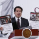 El secretario de Educación Pública (SEP) Mario Delgado habla en una rueda de prensa este martes, en el Palacio Nacional de la Ciudad de México (México). EFE/ Mario Guzmán