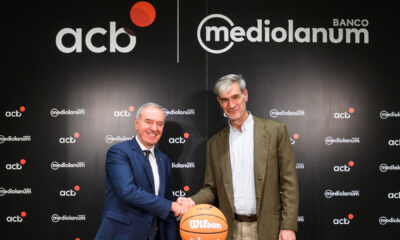 El Consejero Delegado del banco Mediolanum, Luca Bosisio, y Antonio Martin, presidente de la ACB. EFE/ACB