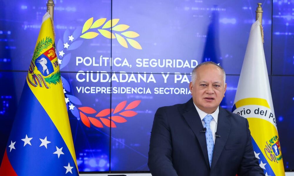 Fotografía cedida por Prensa del Ministerio de Interior, Justicia y Paz del ministro, Diosdado Cabello, en Caracas (Venezuela).EFE/ Prensa Ministerio De Interior, Justicia y Paz