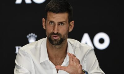 Novak Djokovic, durante la conferencia de prensa previa al Abierto de Australia en Melbourne Park. EFE/EPA/ROLEX DELA PENA