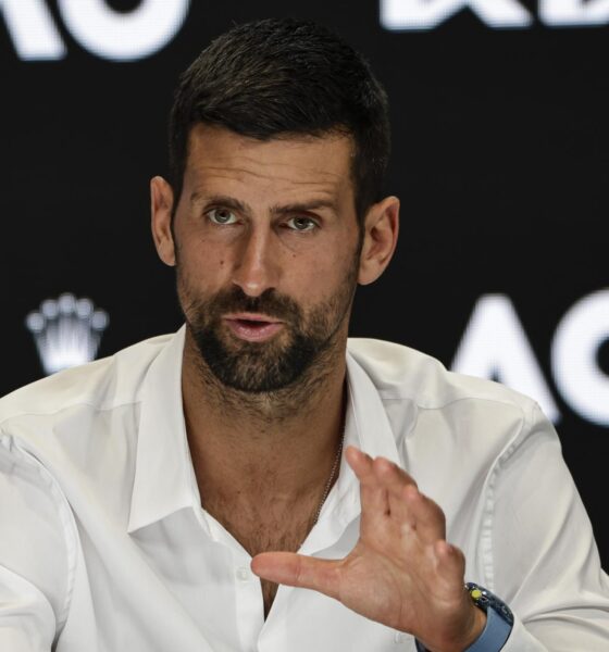 Novak Djokovic, durante la conferencia de prensa previa al Abierto de Australia en Melbourne Park. EFE/EPA/ROLEX DELA PENA