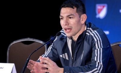 El centrocampista mexicano Hirving 'Chucky' Lozano anunció este  jueves en Miami sus planes ambiciosos con su nuevo equipo, San Diego FC, en la primera temporada del club en la MLS. EFE/EPA/CRISTOBAL HERRERA-ULASHKEVICH