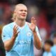 El Manchester City ha ampliado el contrato del delantero Erling Haaland, de 24 años, por diez temporadas, con lo que el internacional noruego queda ligado al equipo inglés hasta 2034. EFE/EPA/ASH ALLEN