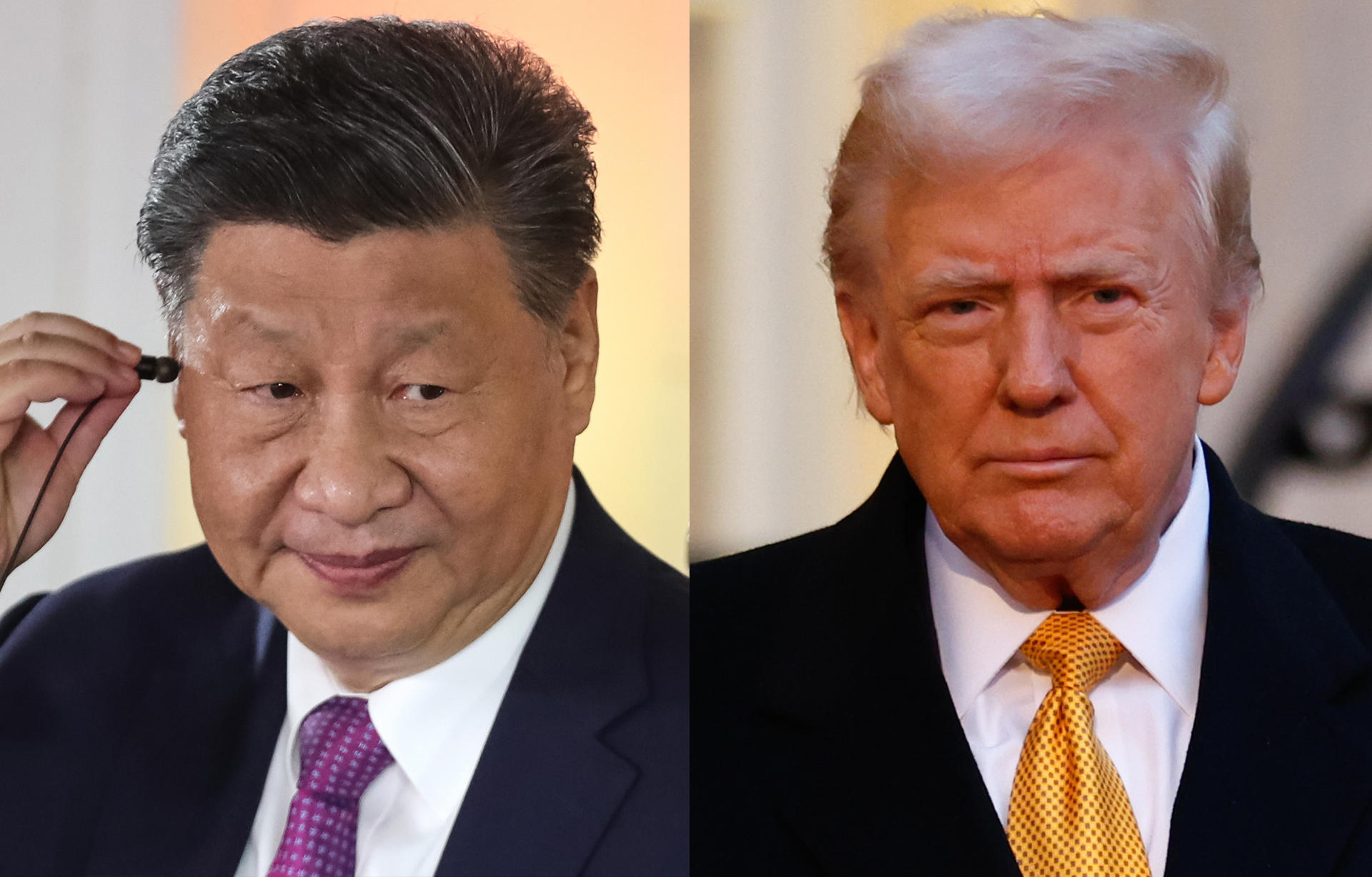 Combo de fotografías donde se observa al presidente de China, Xi Jinping (i), y al presidente electo de EE.UU., Donald Trump. EFE/ Paolo Aguilar / Mohammed Badra