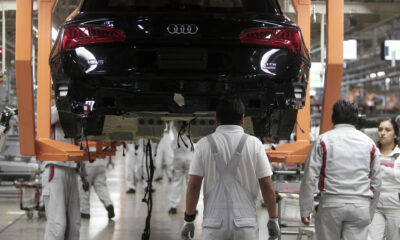 Imagen de archivo de la vista de la planta automotriz alemana Audi en el municipio de San José Chiapa, en el estado mexicano de Puebla. EFE/Hugo Ortuño