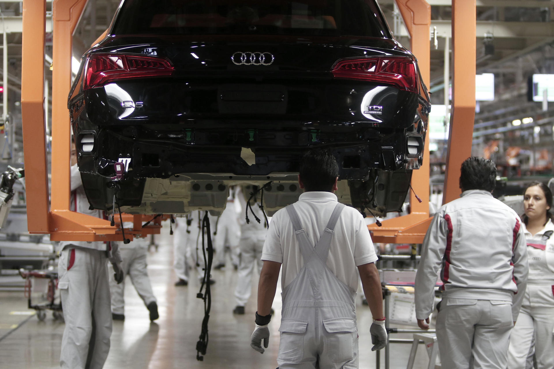 Imagen de archivo de la vista de la planta automotriz alemana Audi en el municipio de San José Chiapa, en el estado mexicano de Puebla. EFE/Hugo Ortuño