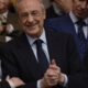 El presidente del Real Madrid, Florentino Pérez, en el Estadio Santiago Bernabéu de Madrid en foto de archivo de Sergio Pérez. EFE