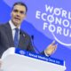 El presidente del Gobierno español, Pedro Sánchez, interviene ante el plenario del Foro Económico Mundial de Davos. EFE/EPA/Michael Buholzer