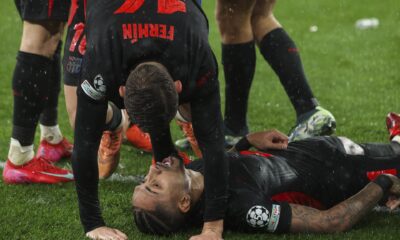 El brasileño Raphinha, extremo del FC Barcelona durante el partido de la UEFA Champions League en el estadio de Da Luz, Lisboa, Portugal.EFE/EPA/TIAGO PETINGA EFE/EPA/TIAGO PETINGA