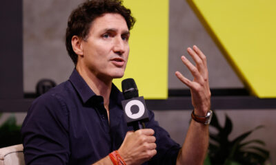 Fotografía de archivo del 17 de noviembre de 2024 del primer ministro de Canadá, Justin Trudeau, hablando en la cumbre 'Global Citizen Now', en Río de Janeiro (Brasil). EFE/ André Coelho