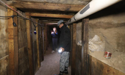 MEX074. CIUDAD JUÁREZ (MÉXICO), 18/01/2025.- Fotografía del interior de un túnel descubierto debajo del Río Bravo, este sábado en Ciudad Juárez (México). El túnel clandestino descubierto el pasado 10 de enero debajo del Río Bravo (Río Grande en EEUU) y que conectaba a la fronteriza Ciudad Juárez con El Paso, en Texas, Estados Unidos, tendría hasta dos años operando, según cálculos preliminares de autoridades mexicanas. EFE/ Luis Torres