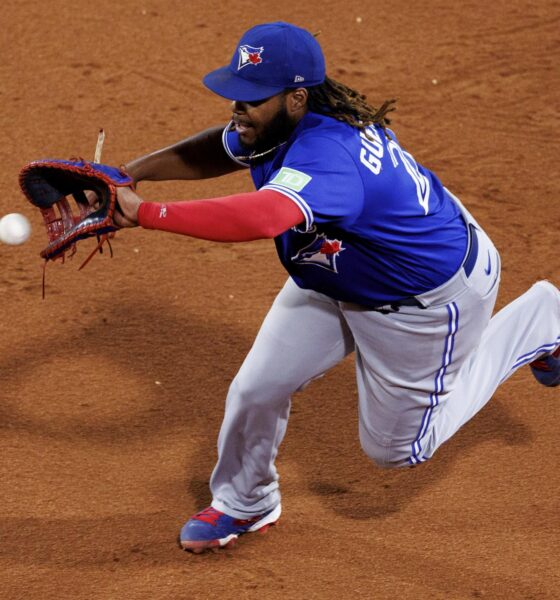 Fotografía de archivo del primera base de los Azulejos de Toronto, el dominicano Vladimir Guerrero Jr. EFE/CJ GUNTHER