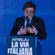 El presidente de Argentina, Javier Milei, asiste a la manifestación juvenil de derecha Atreju en Roma, Italia, el 14 de diciembre de 2024. EFE/EPA/ANSA/Massimo Percossi