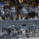 Vista aérea de un barrio destruido por el incendio de Palisades en Malibú, California, EE.UU.. EFE/ Ted Soqui