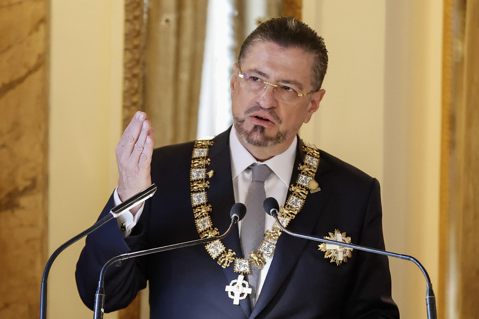 Foto de archivo del presidente de Costa Rica, Rodrigo Chaves. EFE/ Bienvenido Velasco