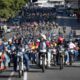 Motociclistas participan en una caravana chavista en respaldo al presidente de Venezuela, Nicolás Maduro, este miércoles 8 de enero en Caracas. EFE/ Ronald Peña R