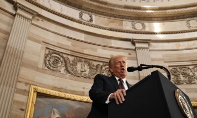 El presidente electo de EE.UU., Donald Trump durante la ceremonia de juramentación en Washington (Estados Unidos). EFE/EPA/CHIP SOMODEVILLA / POOL