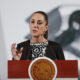 La presidenta de México, Claudia Sheinbaum, habla durante una rueda de prensa este martes, en el Palacio Nacional en Ciudad de México (México). EFE/ Isaac Esquivel