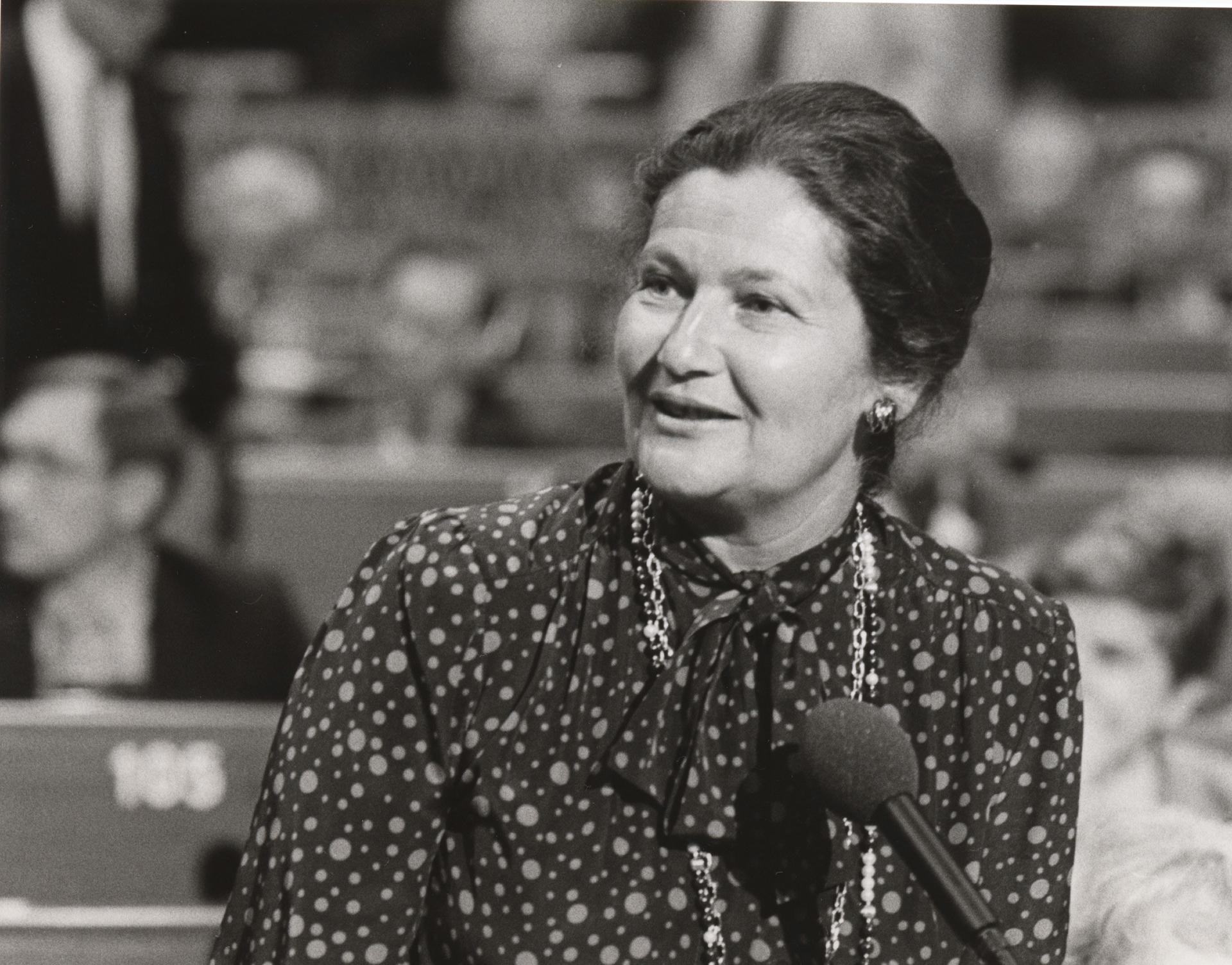 Simone Veil en una foto de 1984 cedida por el Parlamento Europeo. EFE/PARLAMENTO EUROPEO/nr/Solo uso editorial