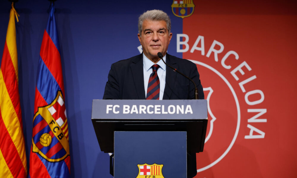 El presidente del FC Barcelona, Joan Laporta, en una imagen de archivo. EFE/ Alberto Estevez