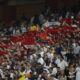 Aficionados del Mallorca en el estadio King Abdullah de Yeda, durante la semifinal de la Supercopa de España que su equipo disputó contra el Real Madrid. EFE/ Alberto Estevez