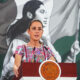 La presidenta de México, Claudia Sheinbaum, habla durante una rueda de prensa este viernes, en Acapulco (México). EFE/ David Guzmán