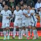 Los juugadores del Inter celebran el 0-1 durante el partido de la Serie A jugado en Venecia. EFE/EPA/Alessio Marini