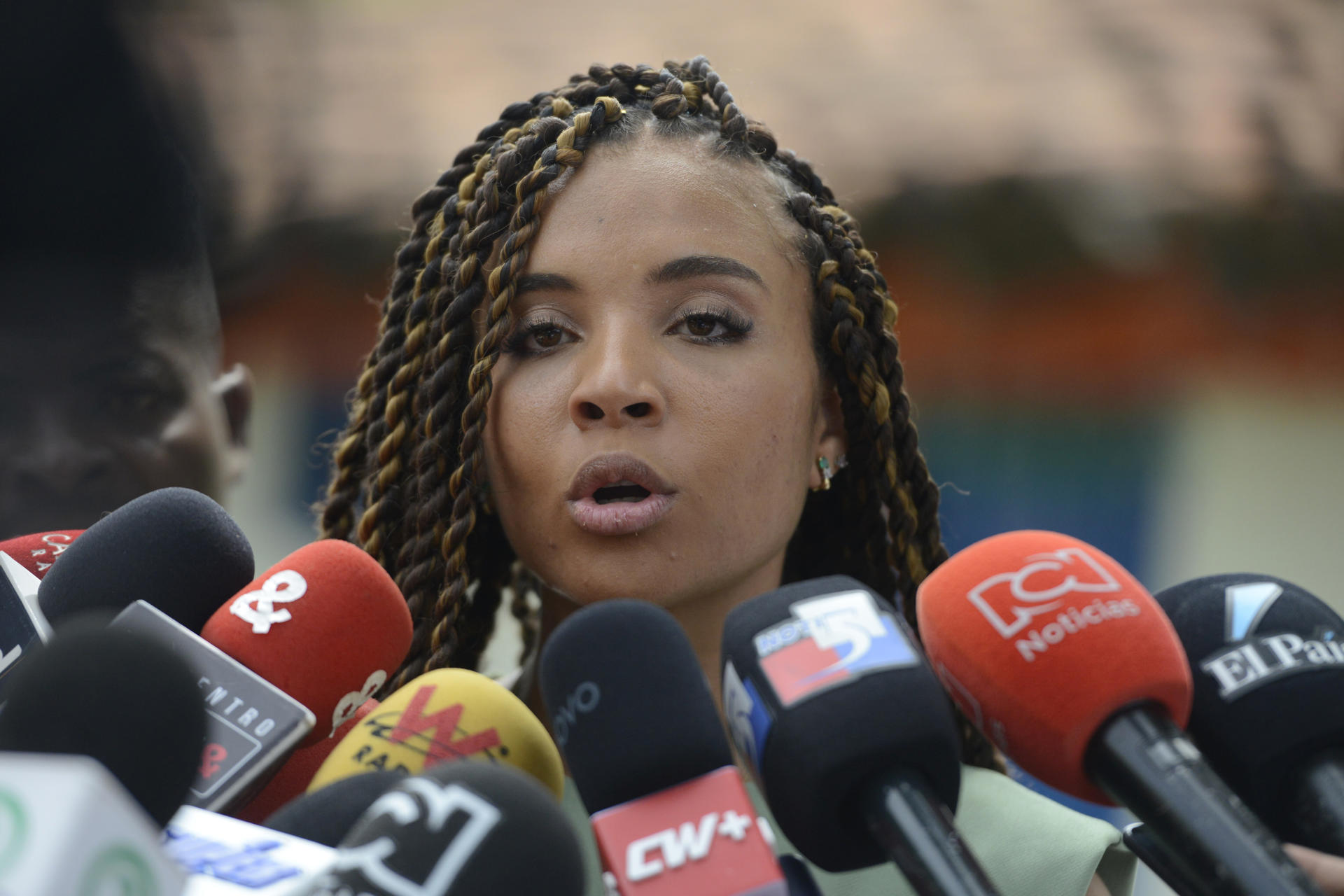 Fotografía de archivo del 18 de junio de 2024 de la gobernadora del departamento de Chocó, Nubia Carolina Córdoba, durante la primera sesión del Subcomité de Convergencia Regional de la COP16 en Cali (Colombia). EFE/Ernesto Guzmán