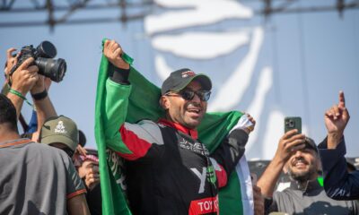 El saudi Yazeed Al Rajhi tras ganar el Dakar.EFE/EPA/Gerard Laurenssen