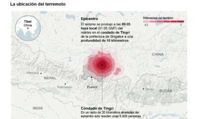 Los equipos de rescate trabajan sin descanso y con las frías temperaturas en contra para encontrar supervivientes después del terremoto de 6,8 grados de magnitud que sacudió el martes la región occidental china del Tíbet dejando hasta ahora 126 fallecidos y más de 30.000 evacuados. EFE