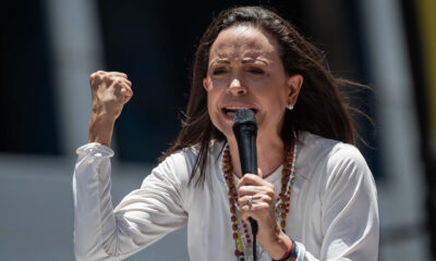 Fotografía de archivo de la líder opositora venezolana María Corina Machado. EFE/ Ronald Peña